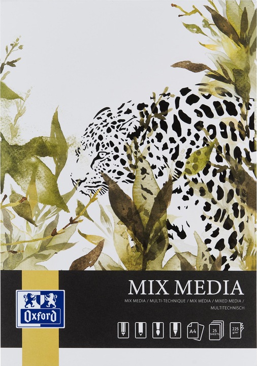 Oxford Mixed media block (A4, Plain, Soft cover)