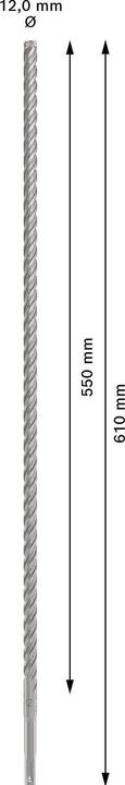 Produktbild Bosch Zubehör PRO SDS plus-5X Hammerbohrer, 12 x 550 x 610 mm (12 Millimeter)