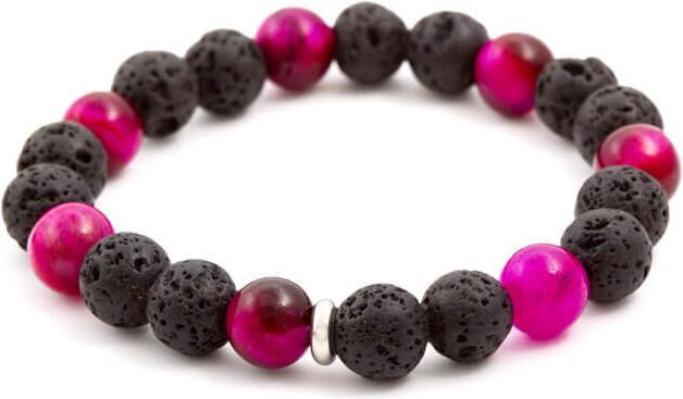 Produktbild Beneto Beaded bracelet made of tiger eye and lava stone MINK20 / 17