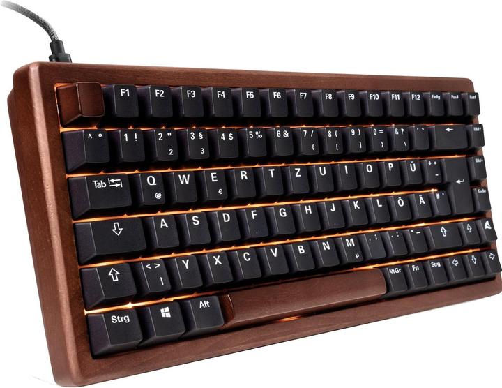 Produktbild Sharkoon SKILLER SGK50 S3 Wood PBT (holz/schwarz, DE-Layout, Gateron G Pro 3.0 Yellow) (DE, Kabelgebunden)