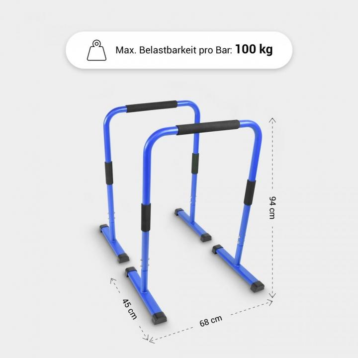 Actual product image Gorilla Sports Push Up Stand Dip Bars