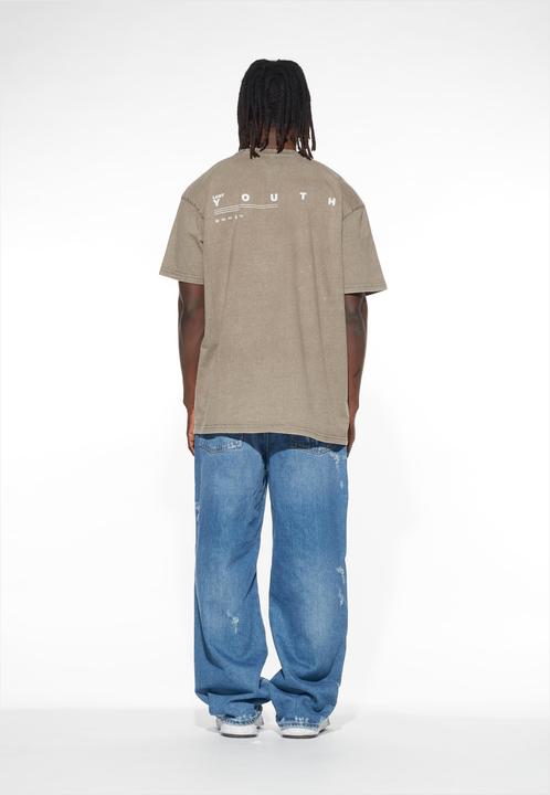 Actual product image Lost Youth LY ACID WASHED TEE DOVE - 105673 (M)