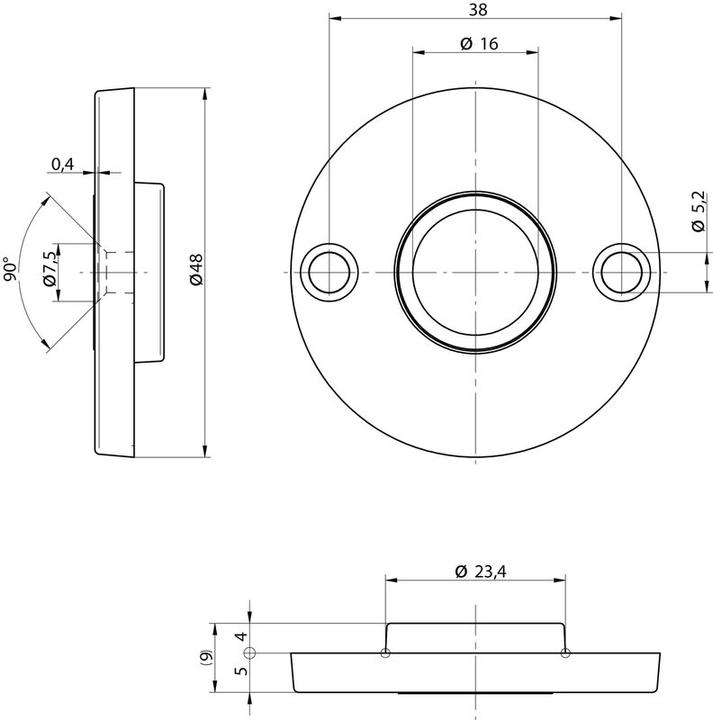 Actual product image Mega Handle and key rosettes (Door rosette)