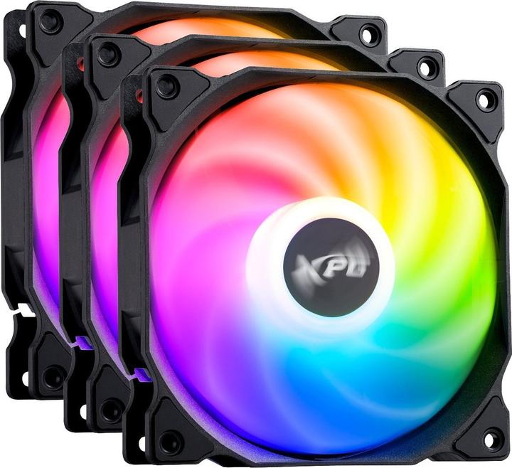 Actual product image Adata Fan XPG VENTO 120 (1*120mm ARGB Fan 3 pack) black retail (120 mm, 3x)
