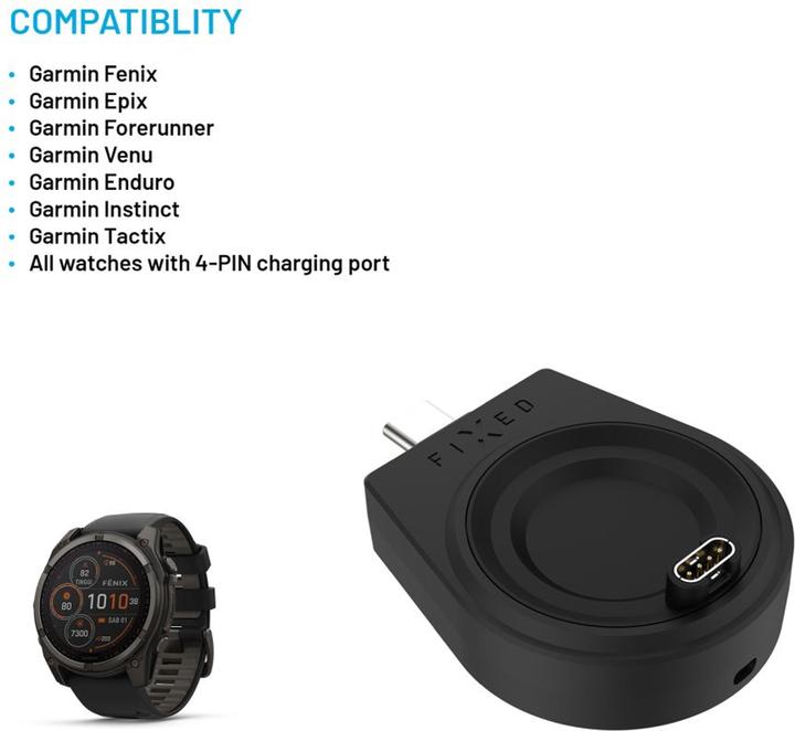 Produktbild Fixed USB-C Garmin Ladeadapter
