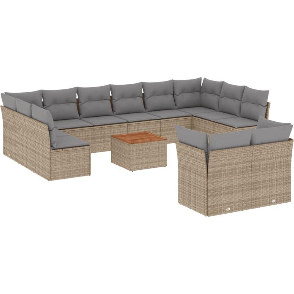 VidaXL, Gartenlounge, 10-tlg. Garten-Lounge-Set mit Kissen