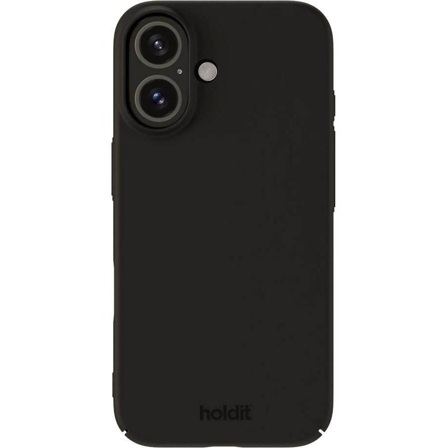 Holdit Silikonhülle iPhone 16 Schwarz (Apple iPhone 16), Smartphone Hülle, Schwarz