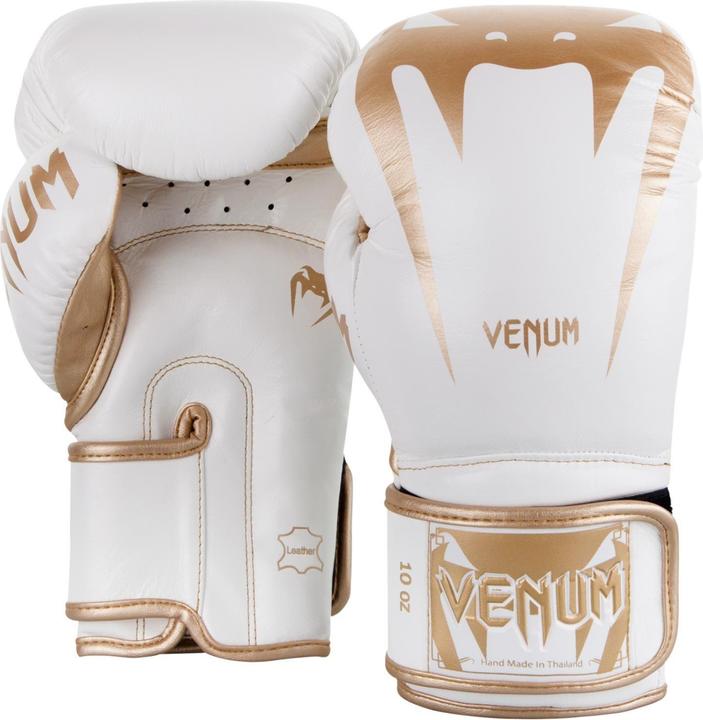 Actual product image Venum Giant 3.0 Boxing Gloves - Nappa Leather white/gold (16 OZ, One size)
