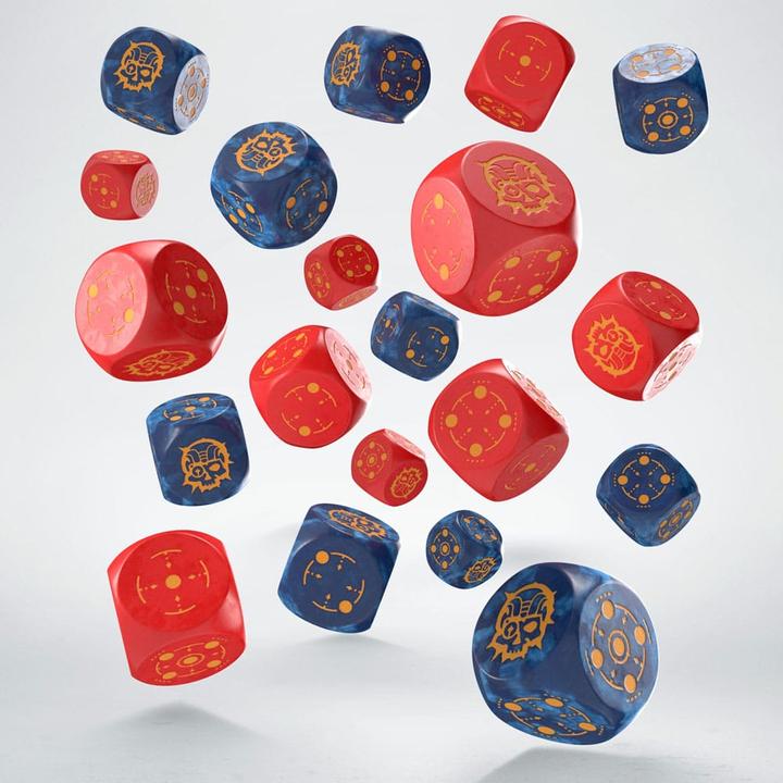 Actual product image Q Workshop Crosshairs Compact D6: Cobalt&Red