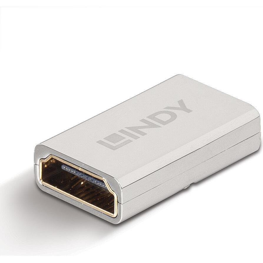 Thumbnail - Lindy HDMI 2.1 Female to Female (HDMI, 1.70 cm), Data + Video Adapter, Silber