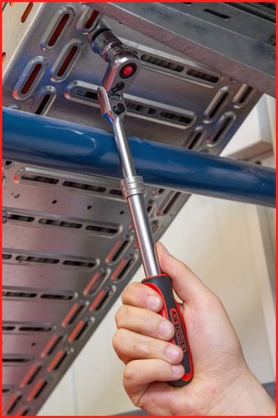 Image du produit KS Tools Cliquet réversible inclinable télescopique 3/8" SlimPOWER, 72 dents, longueur (3/8")