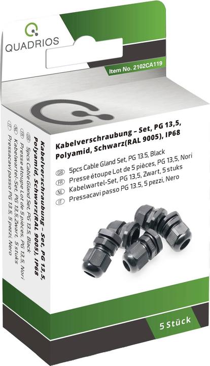 Actual product image Quadrios Mini cable gland assortment, - PG 13.5 5 pieces