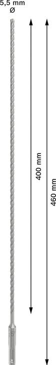 Productafbeelding Bosch Professional Zubehör PRO SDS plus-5X hamerboor, 5,5 x 400 x 460 mm (5,5 mm)
