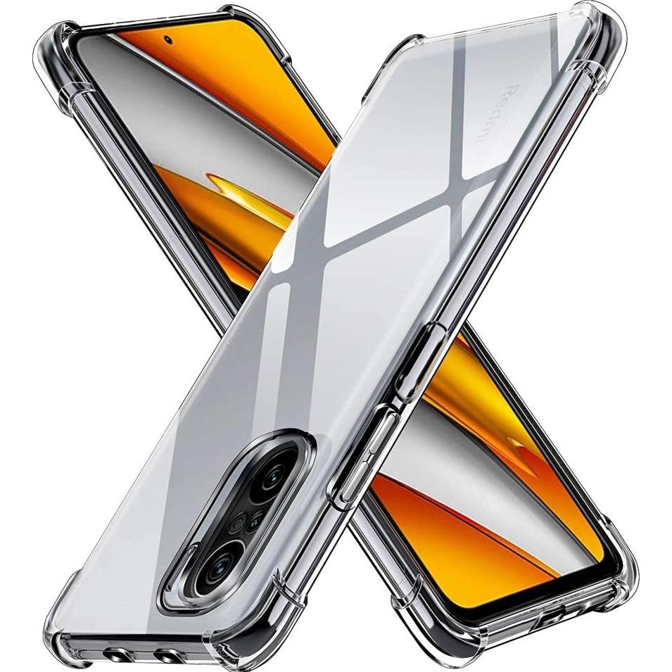 Screenguard Xiaomi Poco F3 Hülle Crystal Soft Airbag Bumper (Xiaomi Poco F3), Smartphone Hülle, Transparent