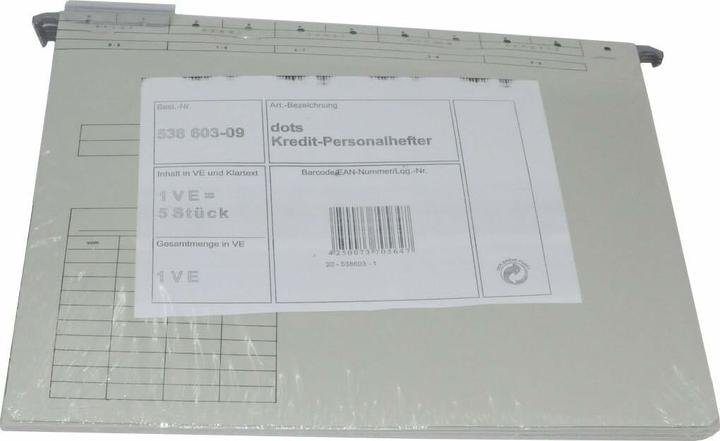 Dots 5 Personalhefter Karton lichtgrau 4 x kaufmännische Heftung (A4, 5x)
