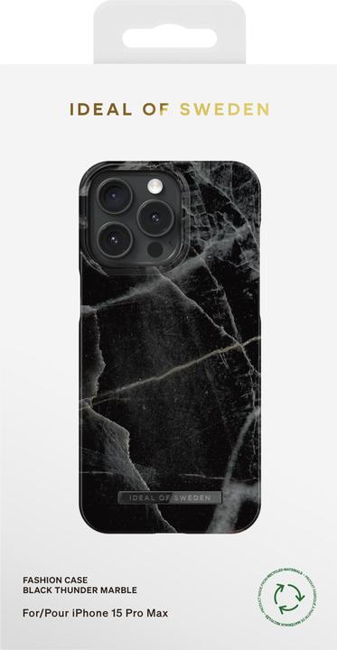 Image du produit iDeal Of Sweden Designer Hard-Cover Black Thunder Marble (Apple iPhone 15 Pro Max)