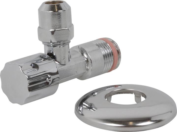 Produktbild Kirchhoff Eckventil, 1/2"AG x 3/8"AG x 10 mm, mit Schubrosette, selbstdichtend