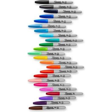 Thumbnail - Sharpie, Marker, Permanent-Marker (Schwarz, Grau, 0.90 mm, 24 x)
