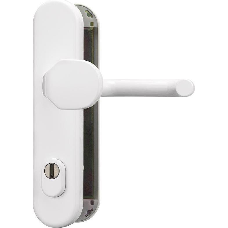 Abus, Türgriff + Fenstergriff, HLZS814 W EK Schutzbeschlag rund, WG, weiss (Türgriff)