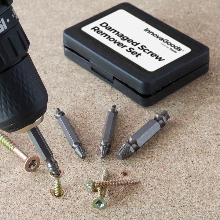 Actual product image InnovaGoods Screw extractor for defective screws 4 pieces