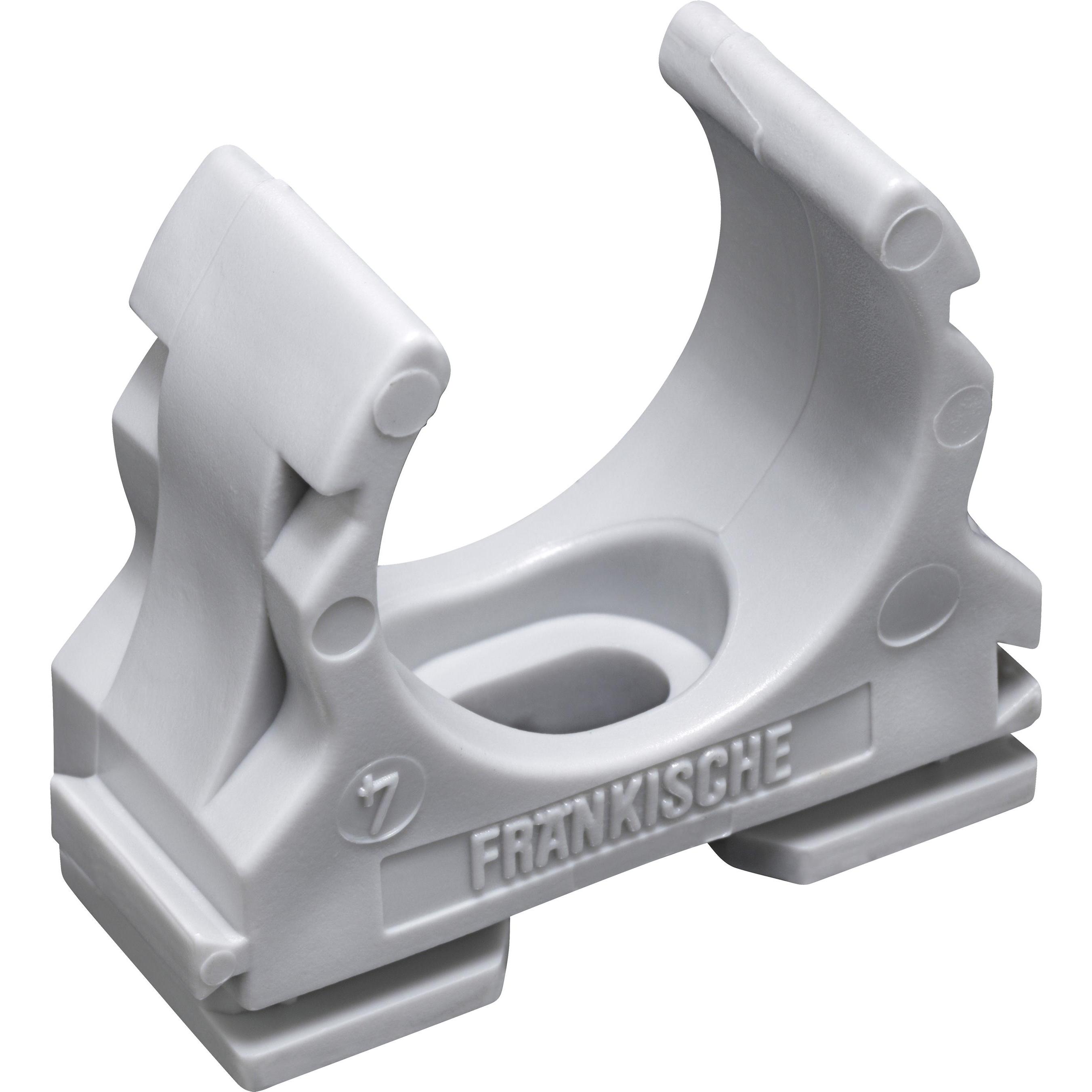 Fränkische Rohrwerke, Kabelschutz + Kabelführung, Kunststoff-Klemmschelle clipfix-UV, Ã˜ mm - Zoll 20 mm, grau