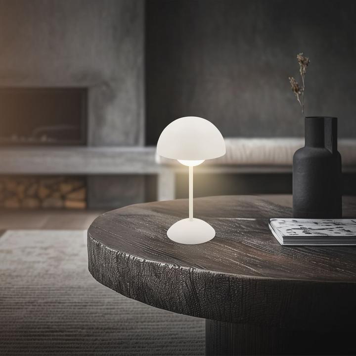 Produktbild Briloner Brilo unplugged KUGLE Akku LED Tischleuchte, stufenlos dimmbar - Altweiss (250 lm)