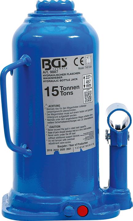 Actual product image BGS Hydraulic Bottle Jack 15 t