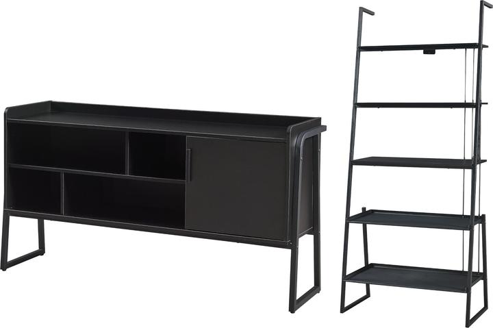 Immagine prodotto En.Casa Set di mobili Storfjord 2-pz. 1x scaffale a scala, 1x mobile TV