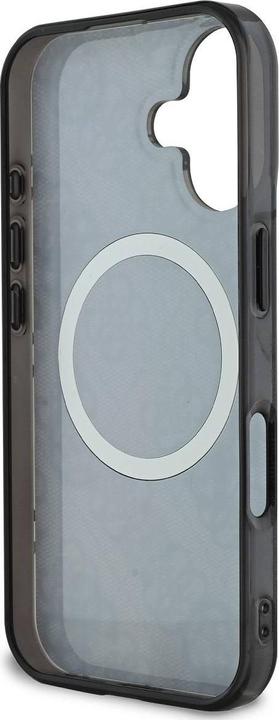 Actual product image Guess GUHMP16SH4PYEEK iPhone 16 6.1" czarny/black hardcase IML Peony On 4G Background MagSafe (Apple iPhone 16)