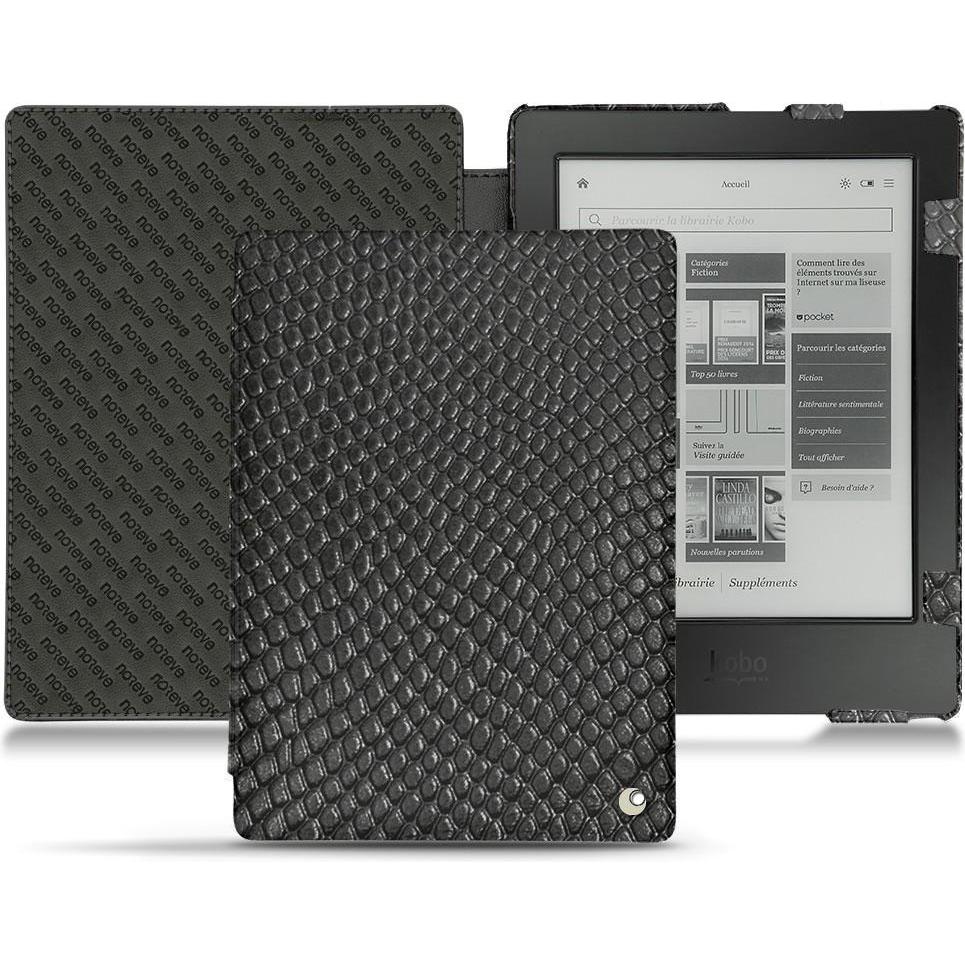 Noreve Lederschutzhülle horizontal (Aura H2O), Tablet Hülle, Schwarz