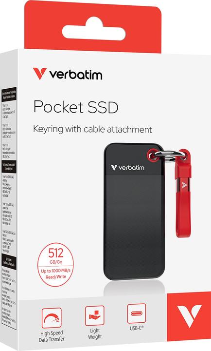 Immagine prodotto Verbatim POCKET SSD 512GB (0.51 TB)