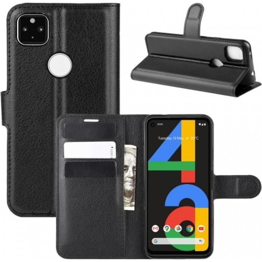 Screenguard Google Pixel 4a 5G Leather Guard Lederhülle (Google Pixel 4a 5G), Smartphone Hülle, Schwarz