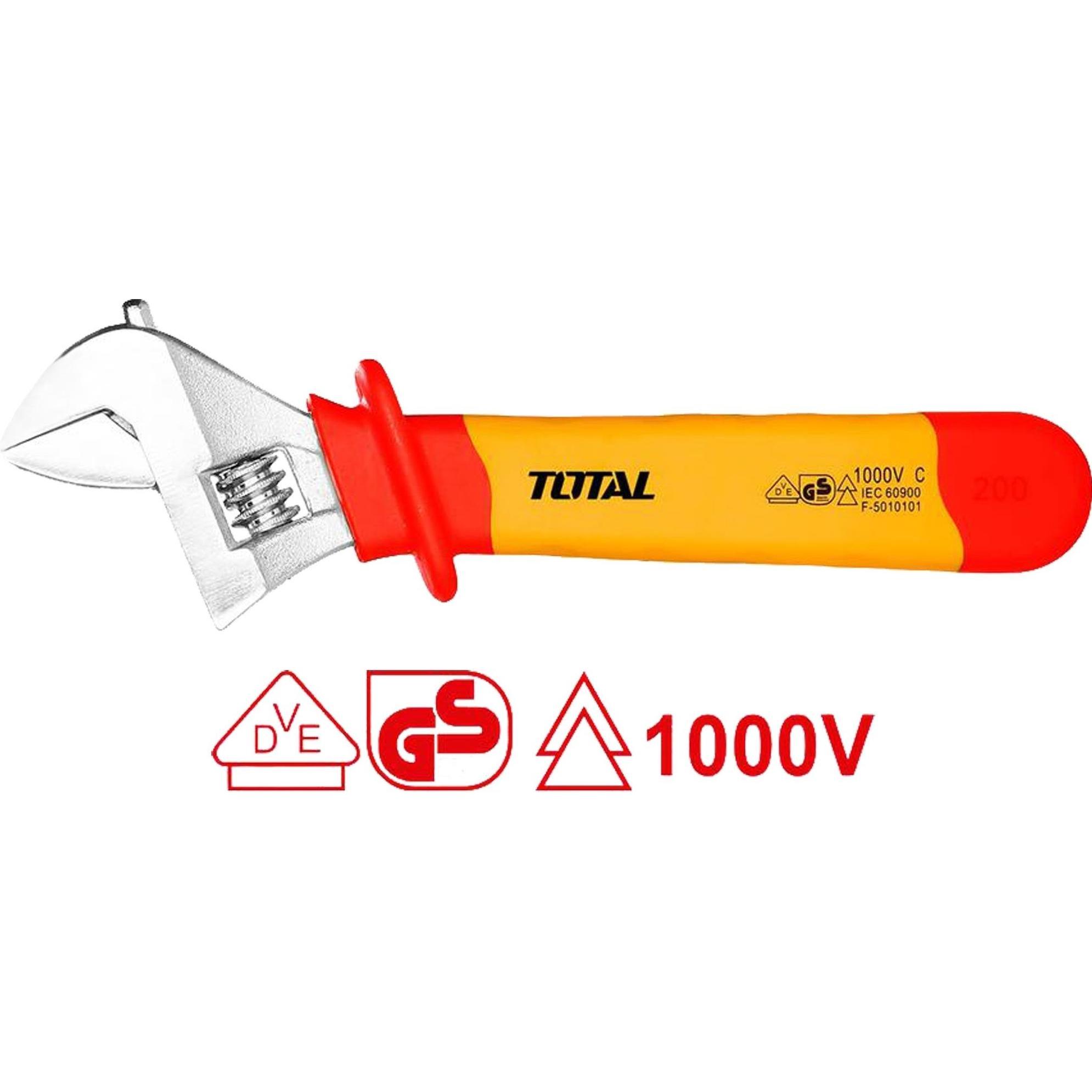 Total, Schraubenschlüssel, Elektriker-Rollgabelschlüssel, 250 mm, Industrie