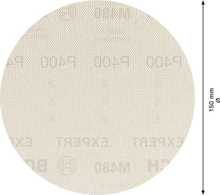 Actual product image Bosch Professional Zubehör EXPERT M480 Sanding net for random orbital sander, 150 mm, G 400, 50 pieces (400)