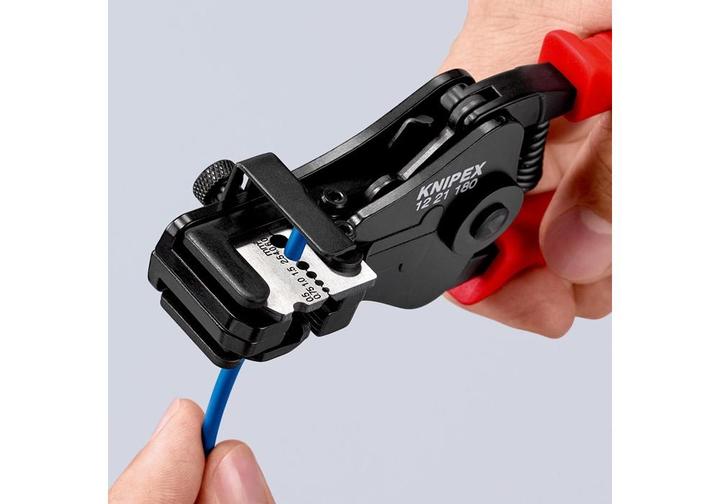 Productafbeelding Knipex Striptang met gevormde bladen 12 21 180 (180 mm)