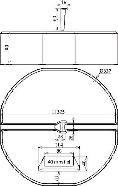 Image du produit Dehn Socle en béton (Miroirs + antennes Montage)