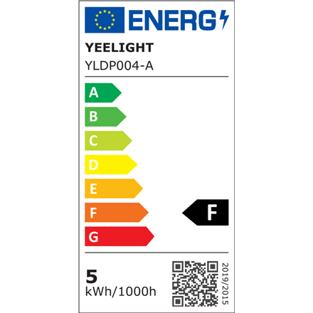 Energy Label Yeelight W3 (GU10, 4.50 W, 350 lm, 4 x, F)