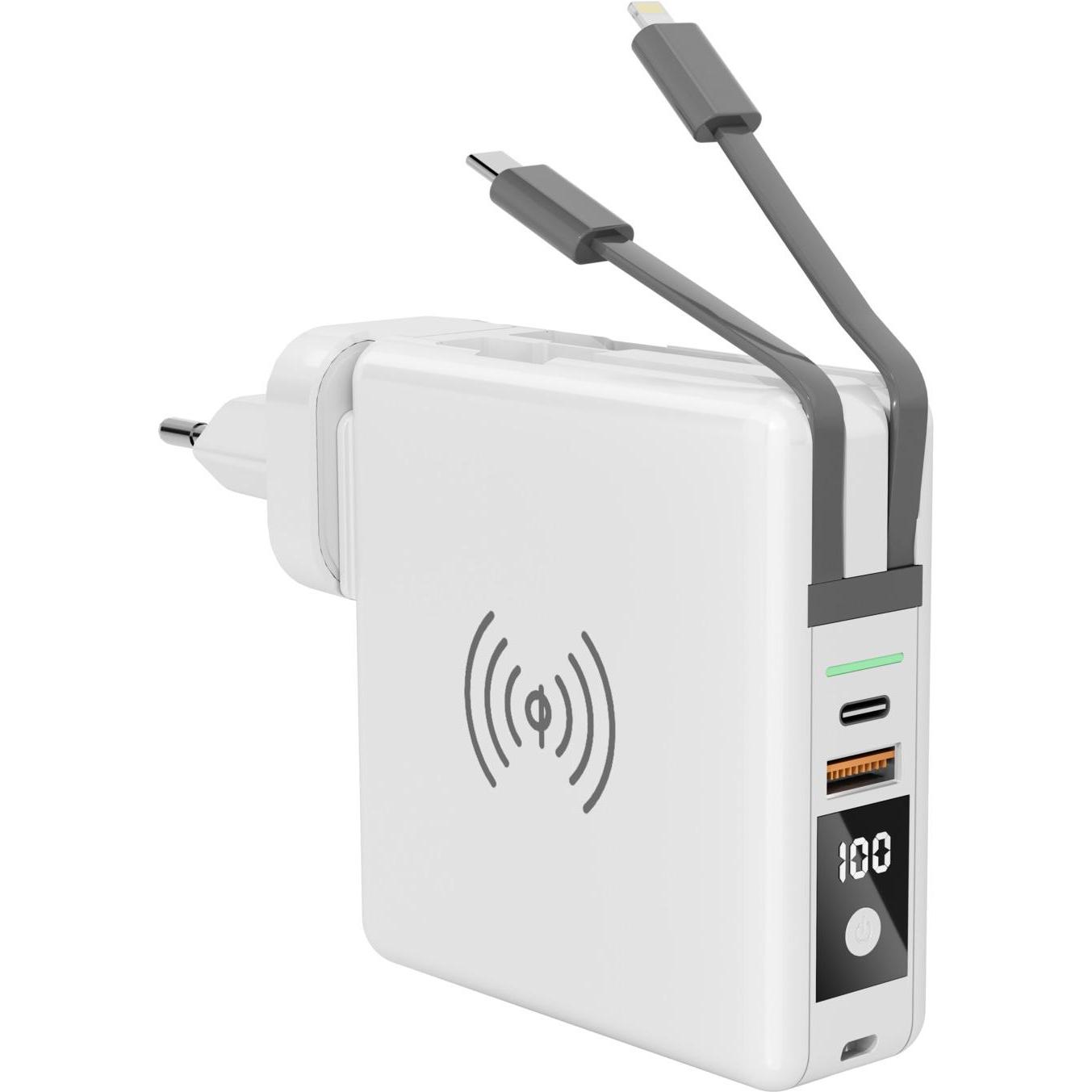 Bea-Fon felixx Super Charger 2 - Powerbank Set 10.000mAh (10 mAh, 18.25 W, 18.25 Wh), Powerbank, Weiss