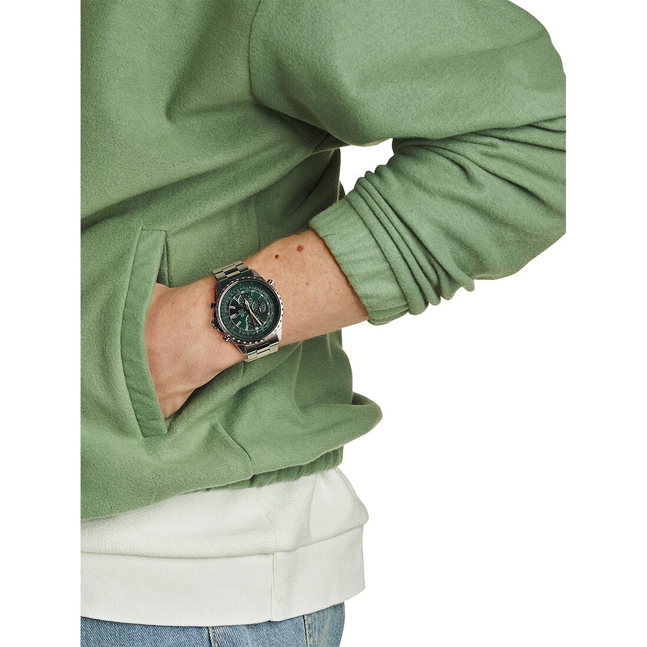 Thumbnail - Casio, Armbanduhr, Edifice, Grün, Silber, (Chronograph, 45 mm)