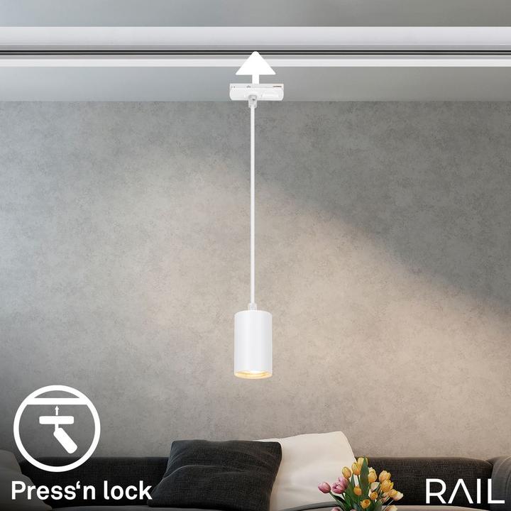 Produktbild Briloner HV-Stromschienensystem - LED-Pendelleuchte, Weiss, 1xGU10 exkl. Leuchtmittel (GU10)