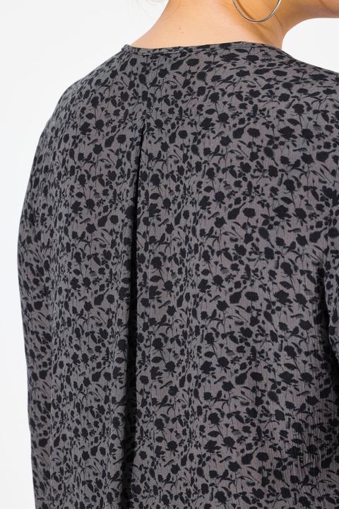 Produktbild Ulla Popken Bluse, A-Linie, Smok-Einsatz, farbiges Minimalmuster (46, 48)