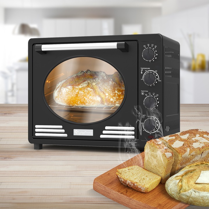 Produktbild TurboTronic By Z-Line EV35R Retro Elektrische Oven - 35 liter - Zwart