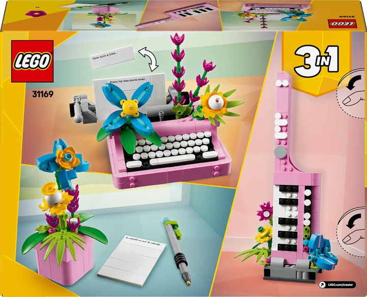 Produktbild LEGO Schreibmaschine mit Blumen (31169, LEGO Creator 3-in-1)