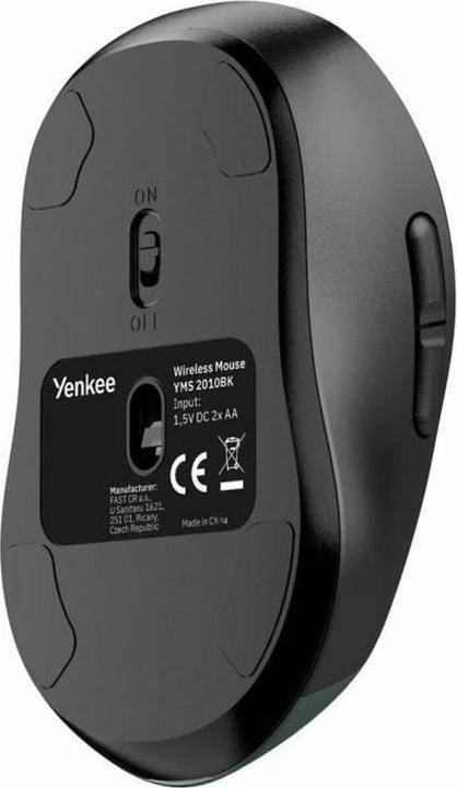 Actual product image Yenkee YMS 2010BK WL GYRO schwarz / kabellose optische Maus / 3200 DPI / 6 Tasten / 2,4 GHz / BT (Wireless)