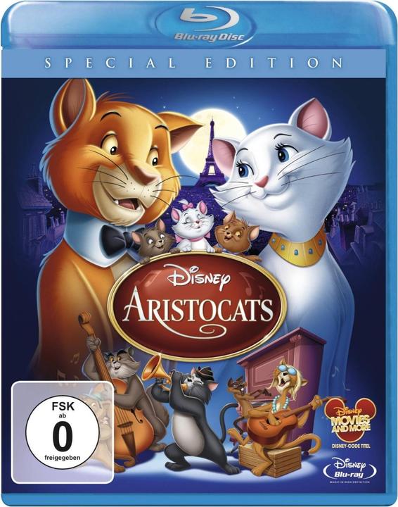 Aristocats (Blu-ray, 1970, Allemand, Anglais, Français, Italien, Néerlandais, Turc)