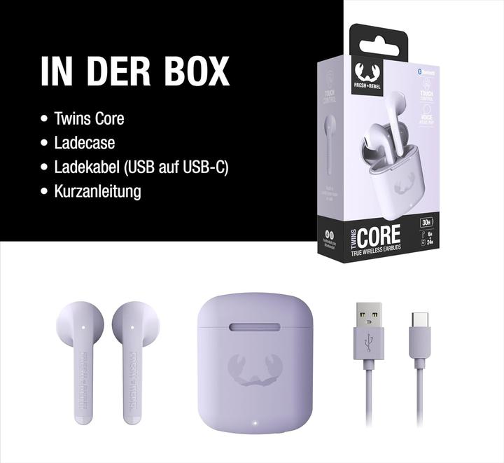 Productafbeelding Fresh'N Rebel n Rebel - Twins Core - Echte draadloze oordopjes - Dromerig lila (NC, 6 h, Draadloze)