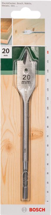 Actual product image Bosch Zubehör Flat milling drill, hexagonal D= 20.0 mm L= 160 mm (up to 20 millimetres)