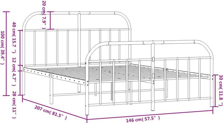 Image du produit vidaXL Bettgestell (140 x 200 cm)