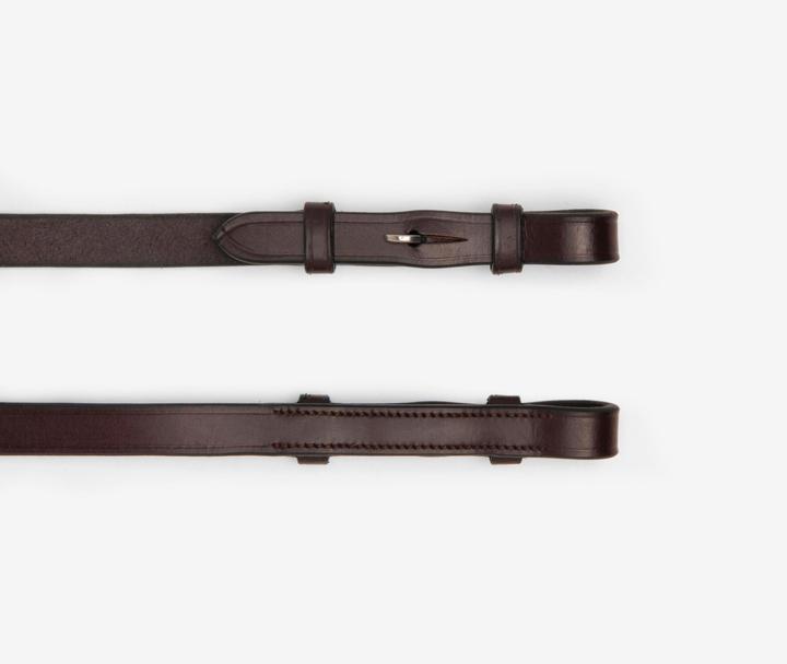 Actual product image Fouganza Reins leather horse/pony with stoppers