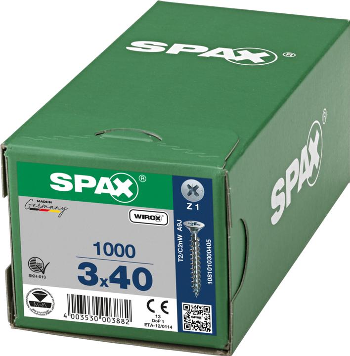 Actual product image Spax Spanplattenschrauben ok-vis SK verzinkt (1000 Screws per piece)